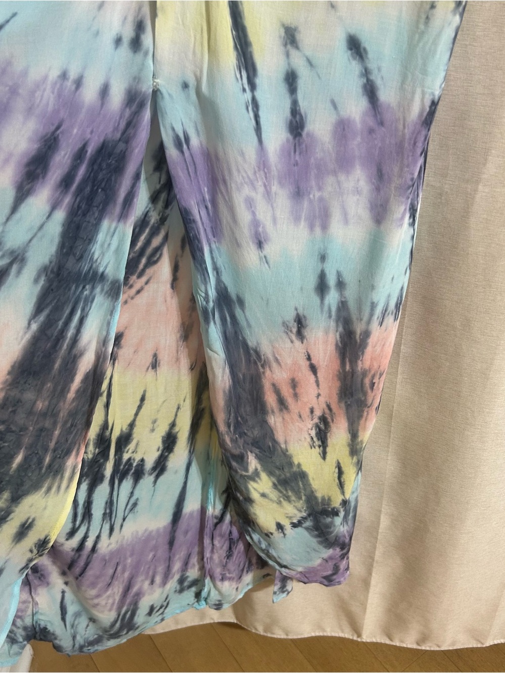 Surf Gypsy Pastel Tie-Dye Maxi Dress in Blue, Purple, Yellow, Pink - Picture 4 of 9